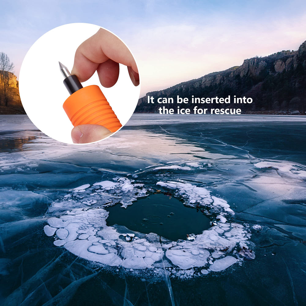 User removing the ice picks from the protective case