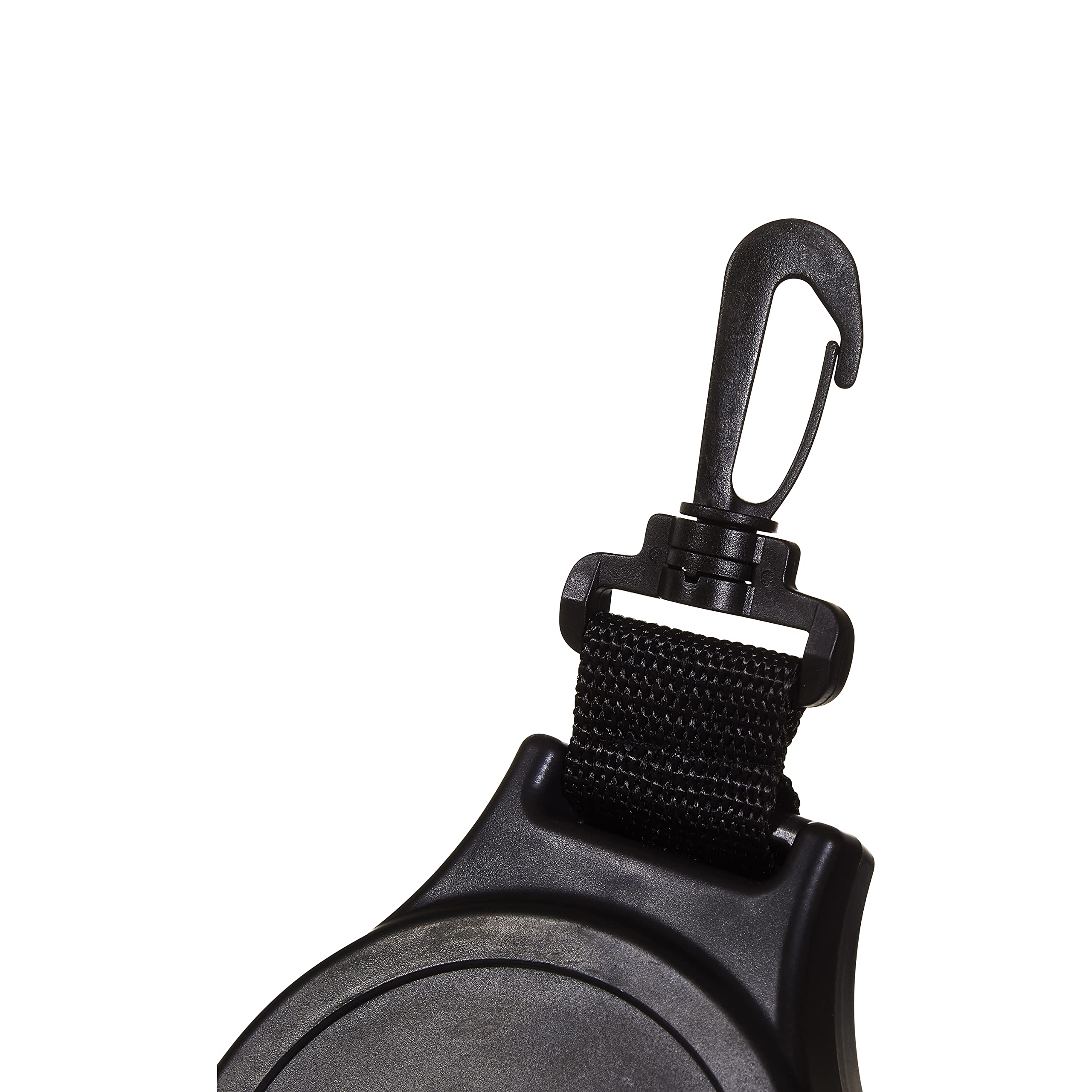Close-up of retractable rope and cord mechanism