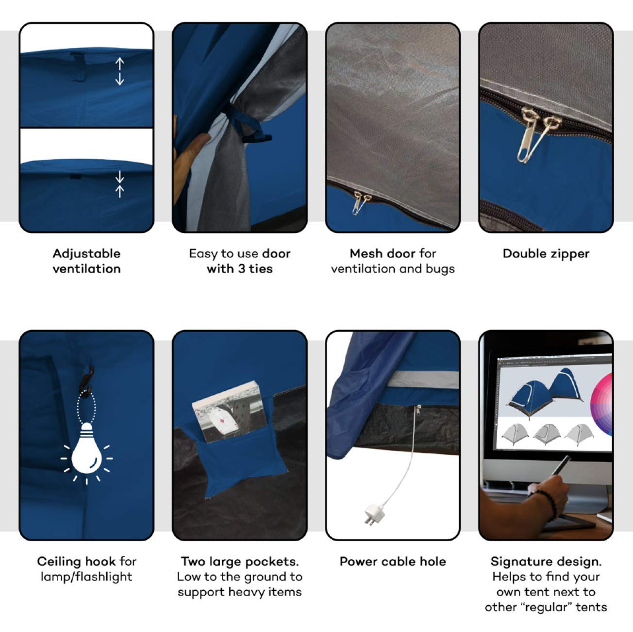 Factory-sealed waterproof seams keep gear dry during rain.