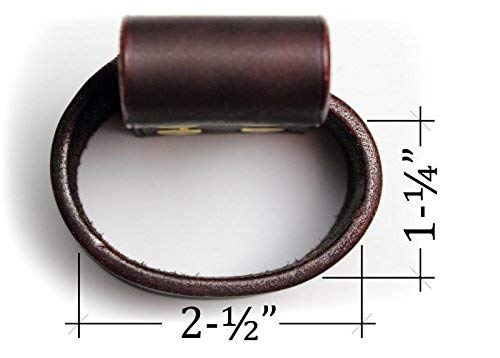 Review Outdoor Gear leather hatchet holster with strong stitching for rugged use.