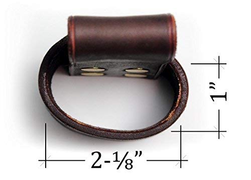 Review Outdoor Gear holster worn on belt during woodwork and camping.