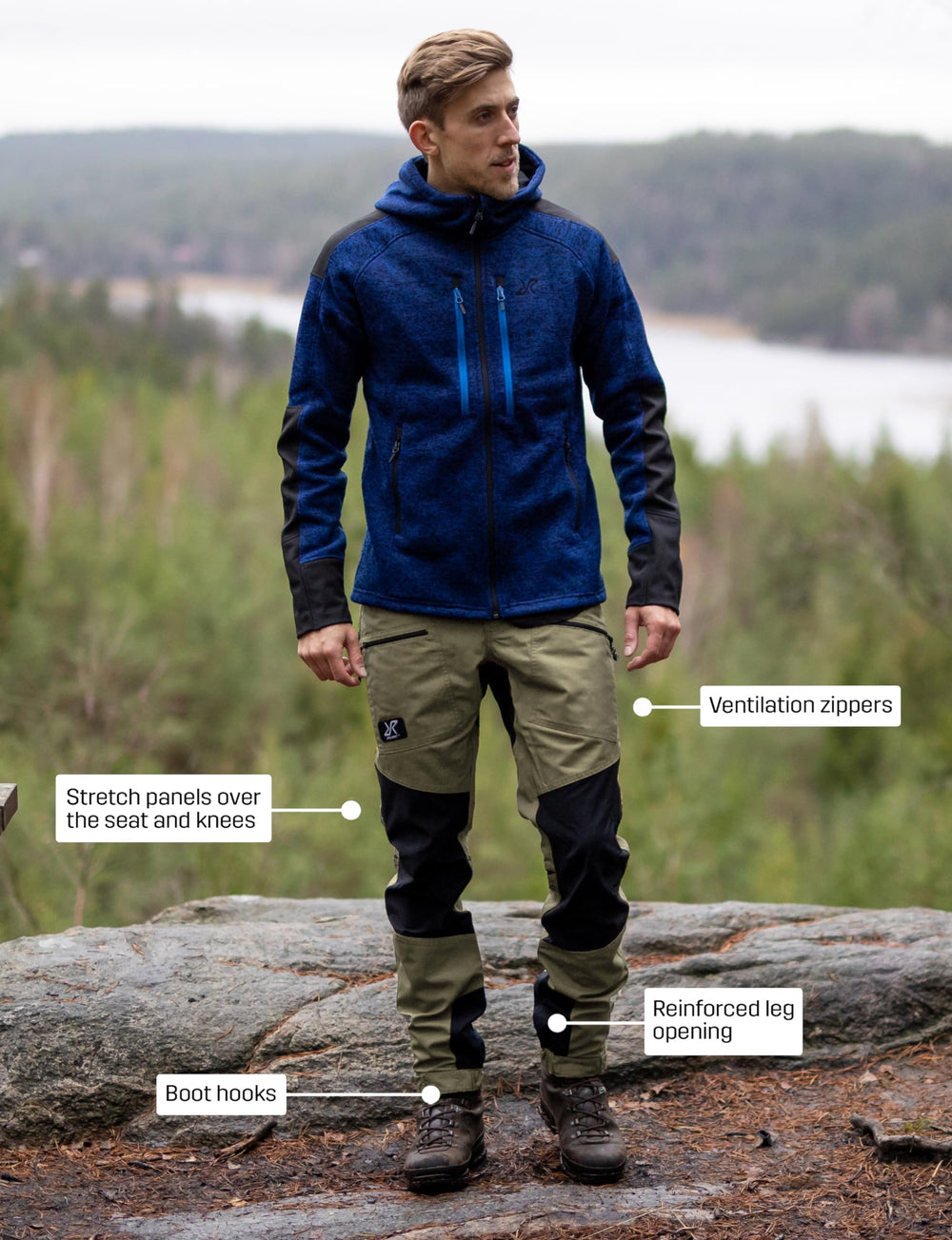 RevolutionRace Nordwand Pro Pants pair with base layers for cold weather comfort