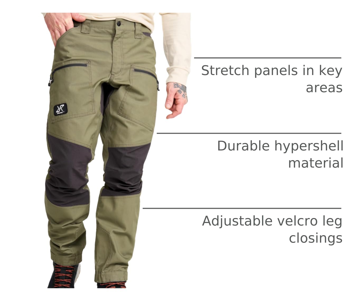 RevolutionRace Nordwand Pro Pants in Kalamata offer slim stretch-fit mobility
