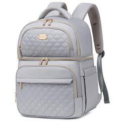 REXMONA backpack cooler front view showing double-decker design for on-the-go meals.