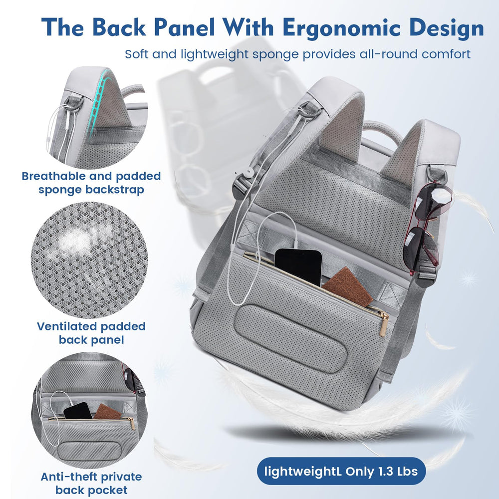 REXMONA backpack padded straps support shoulders on commutes and hikes.