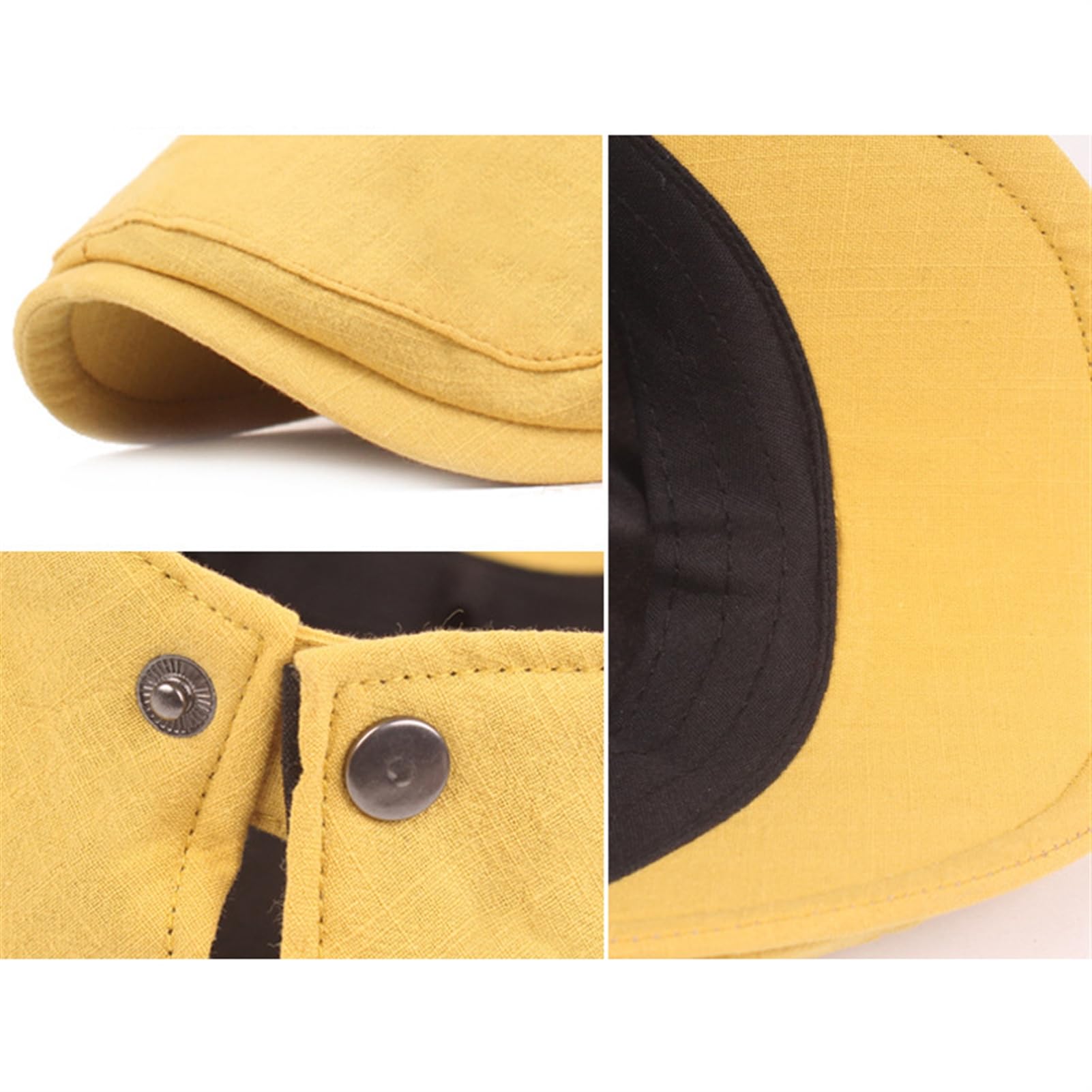 Reyox yellow flat ivy cap, wearable for driving, hiking, casual style.