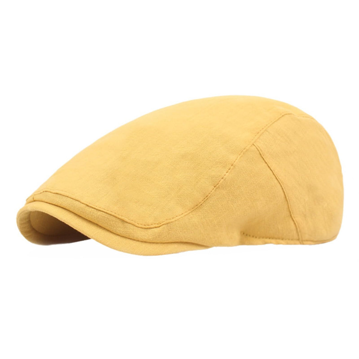 Reyox yellow newsboy hat, front view, lightweight comfort for daily outfits.
