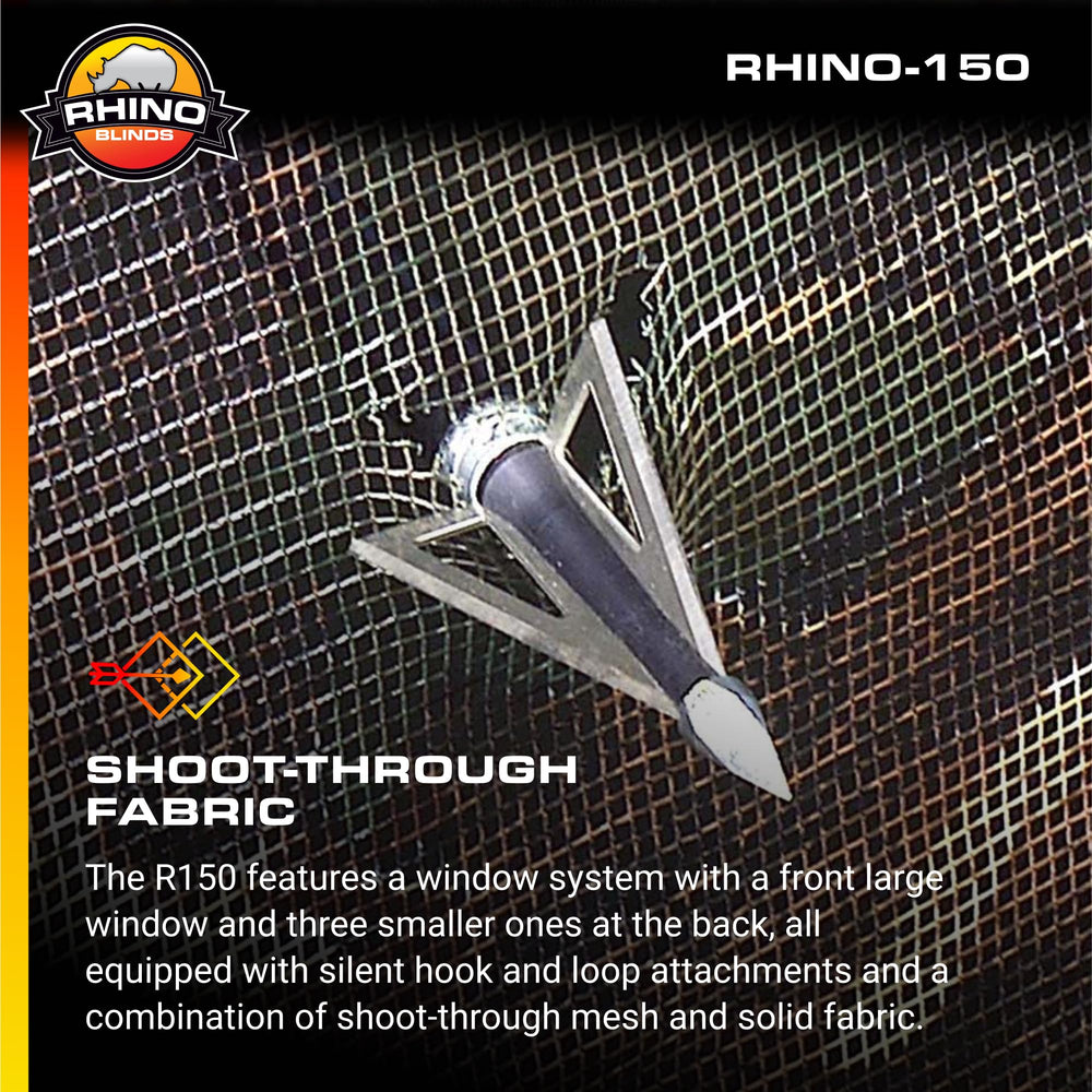 Rhino Blinds R150-RTE setup in progress demonstrates quick 60-second assembly