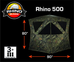 Interior view of RHINO Blinds R500-MOC reveals 80-inch height and roomy space.