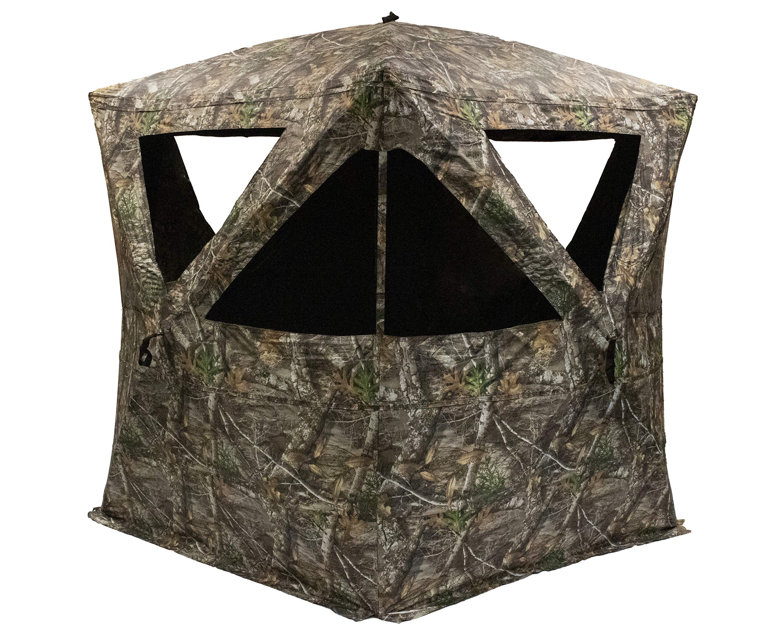 Rhino Blinds R500-RTE setup image shows quick assembly for early-morning hunts with easy transport.