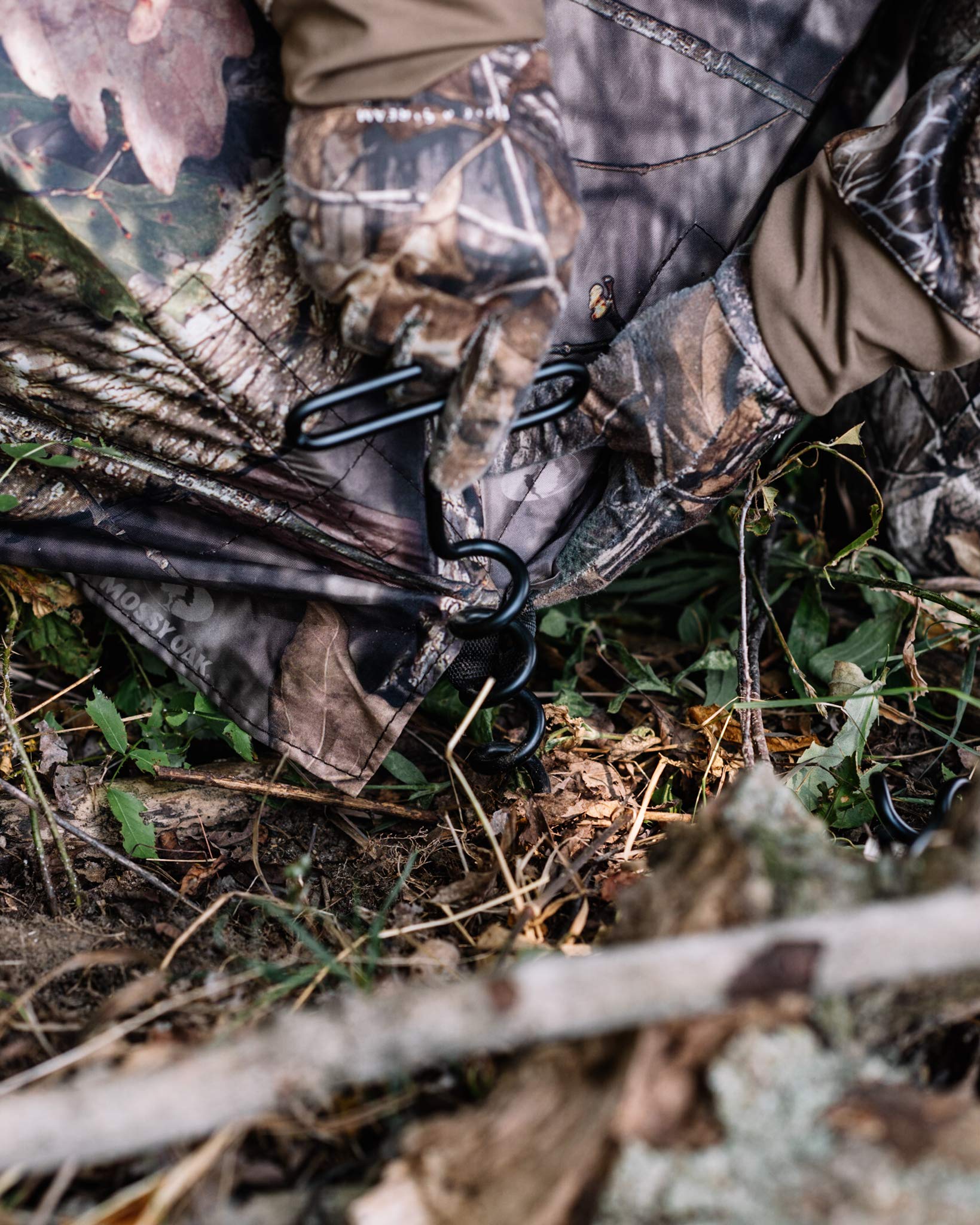 RHINO OUTDOORS lightweight portable stakes fit in packs.