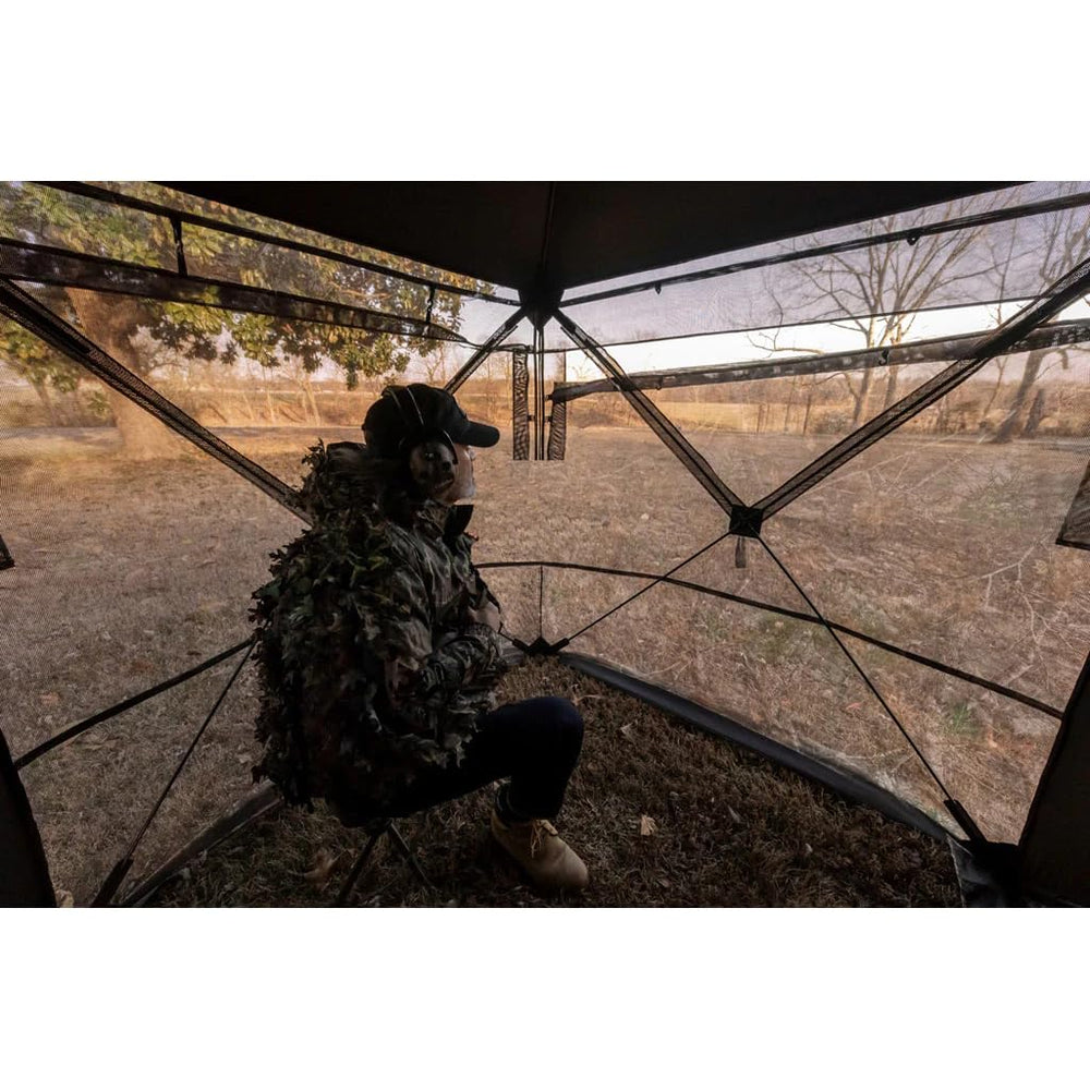 Rhino R180-ST-TTK True Timber Kanati camo blends into woodland hides.