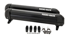 Rhino-Rack SKI ARM4PR on roof rack showing universal fit for multiple vehicles