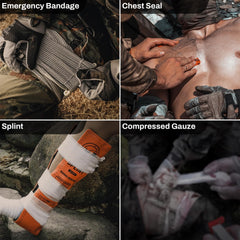 RHINO RESCUE IFAK bleeding-control supplies organized for fast access in emergencies.