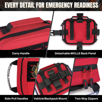 RHINO RESCUE organized compartments for quick access