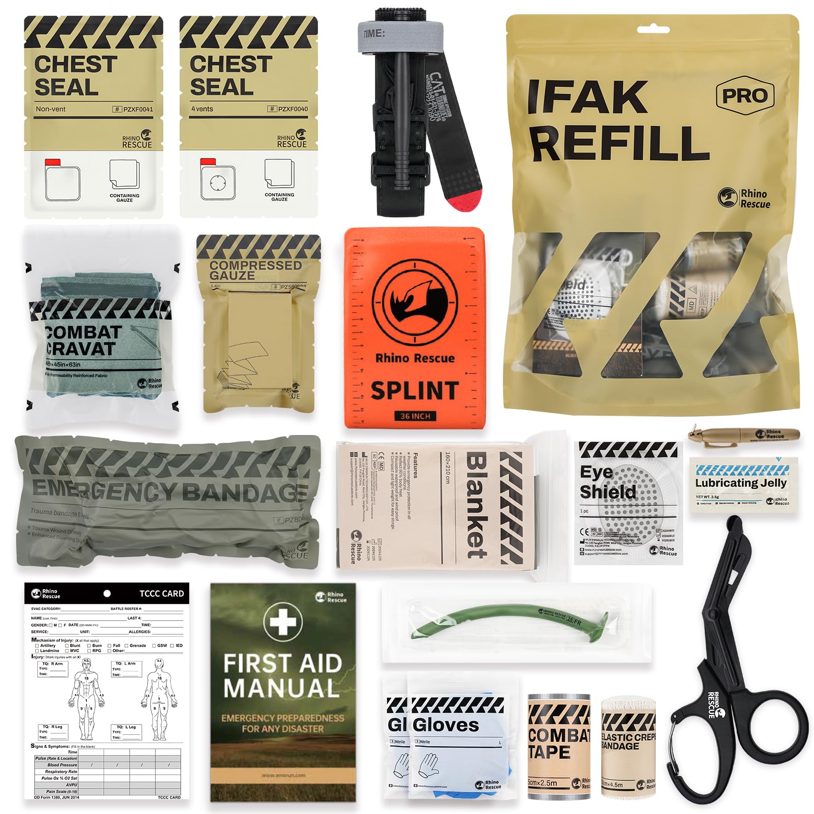 RHINO RESCUE IFAK CAT Gen-7 tourniquet for rapid hemorrhage control