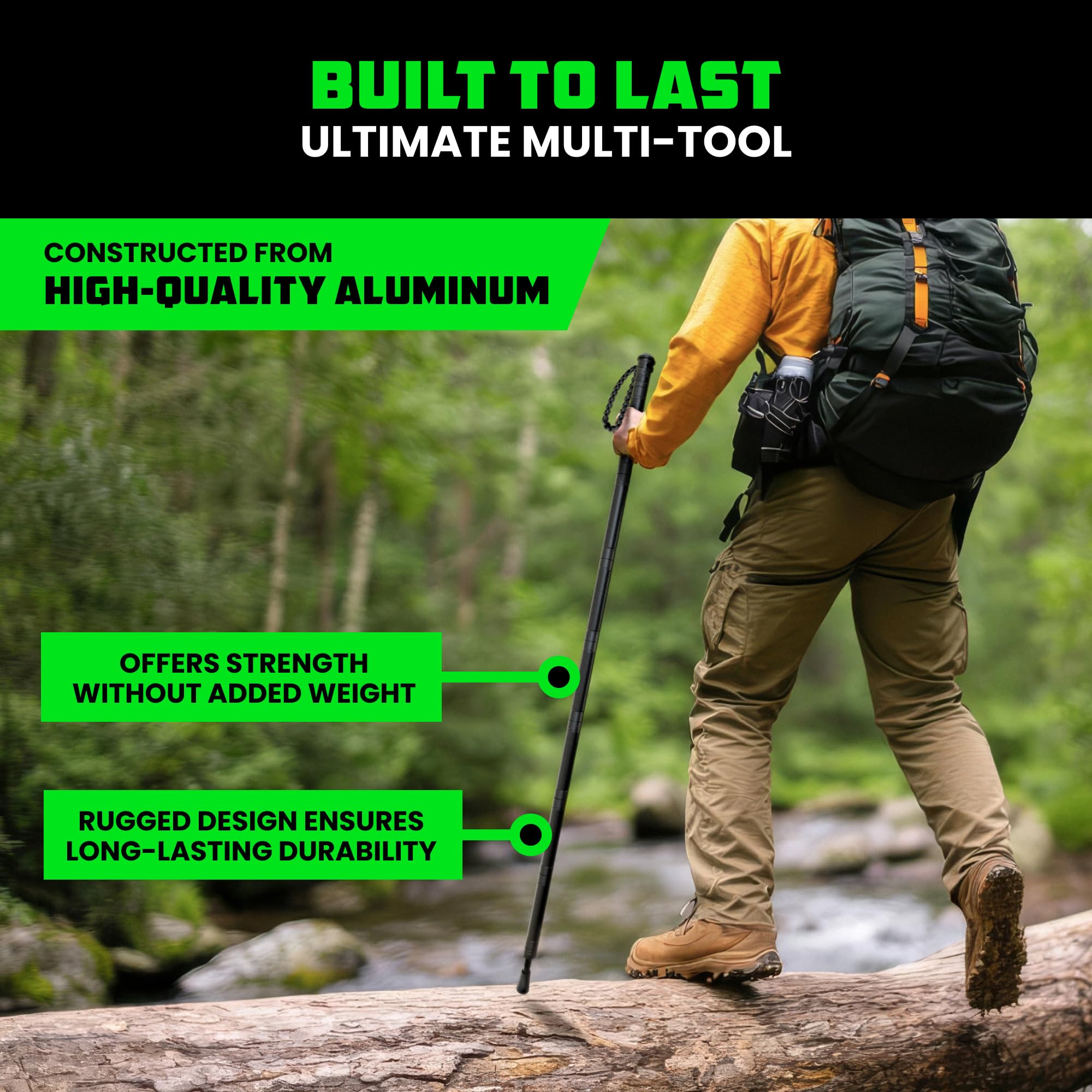 Rhino USA stick with camo pouch for organized packing on camping trips.