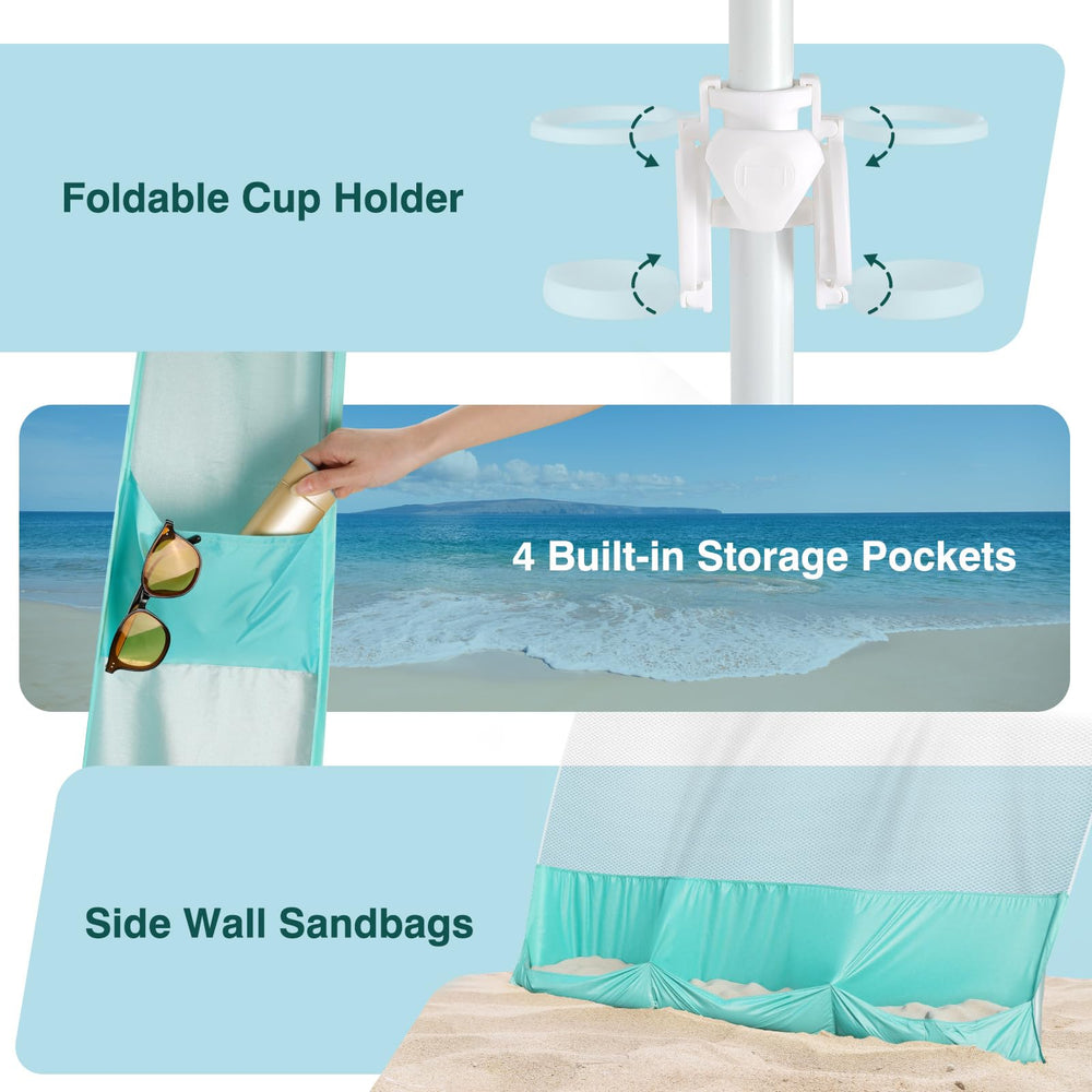 Rhino Valley Beach Cabana folds compactly for easy transport and storage.