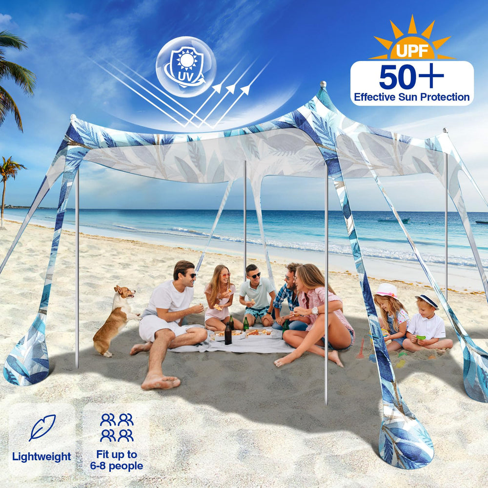 Rhino Valley Beach Tent UPF50+ sun protection for all-day comfort.
