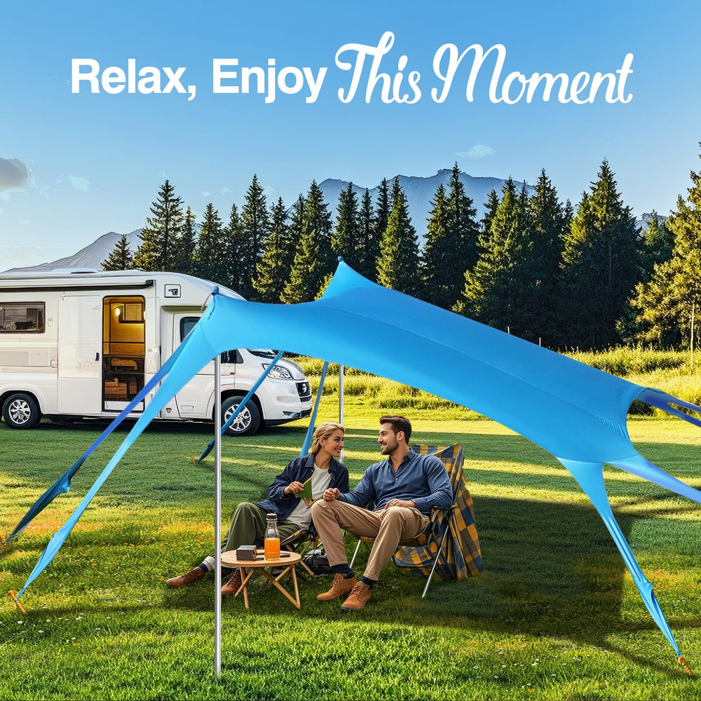 Rhino Valley Beach Tent UPF50+ sun protection in action