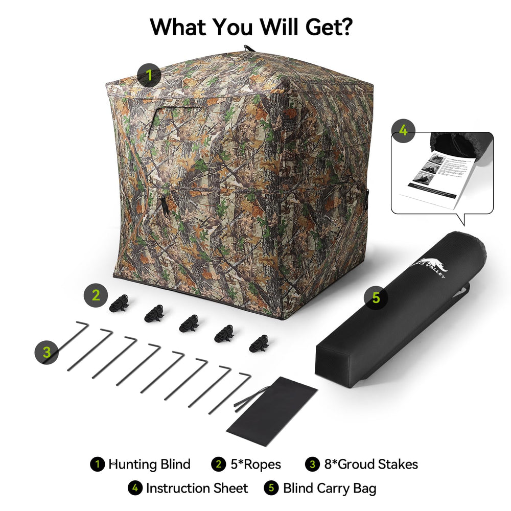 Rhino Valley camouflage-pattern blends into woods for stealthy, concealed hunting.