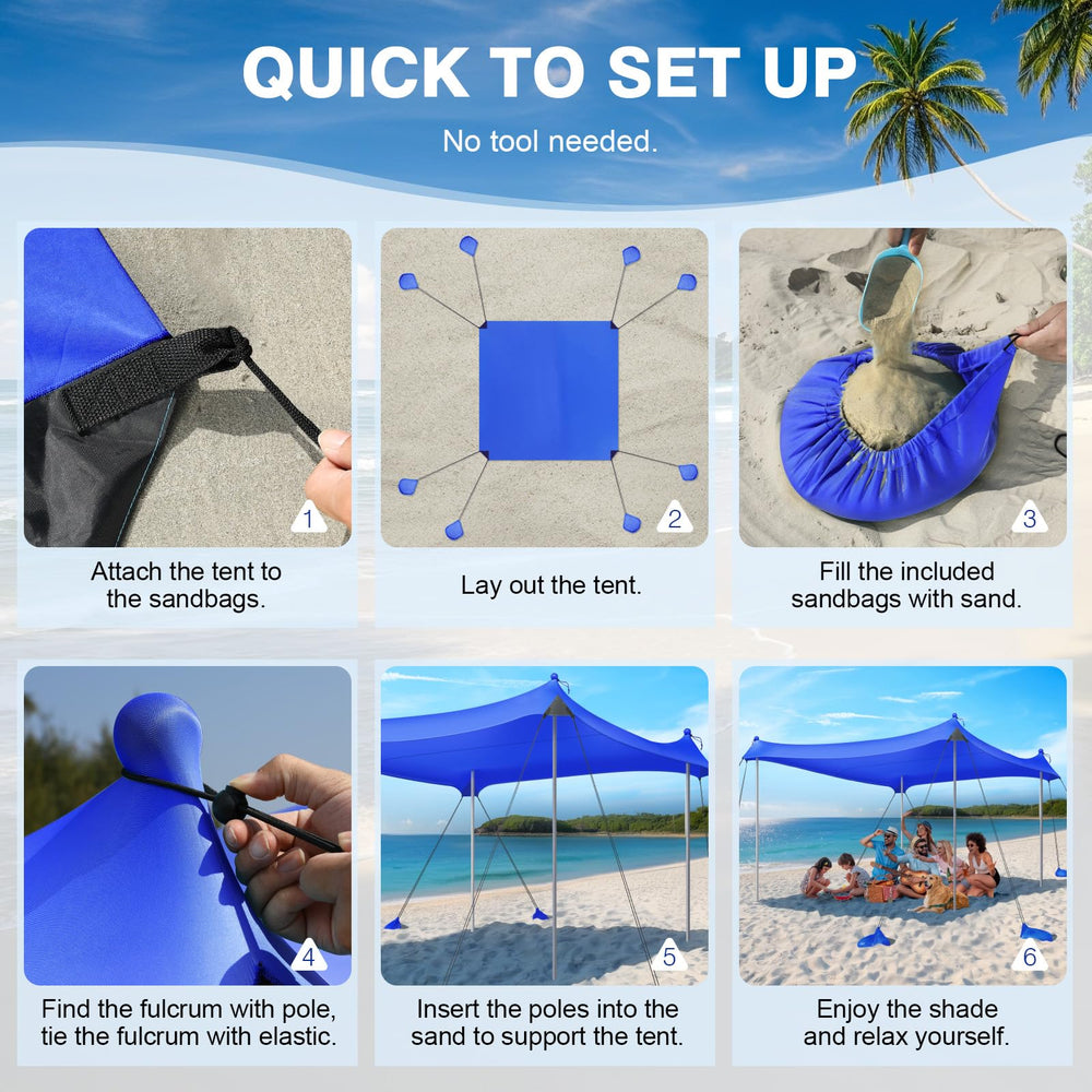 Rhino Valley tent includes a sand shovel for quick ballast