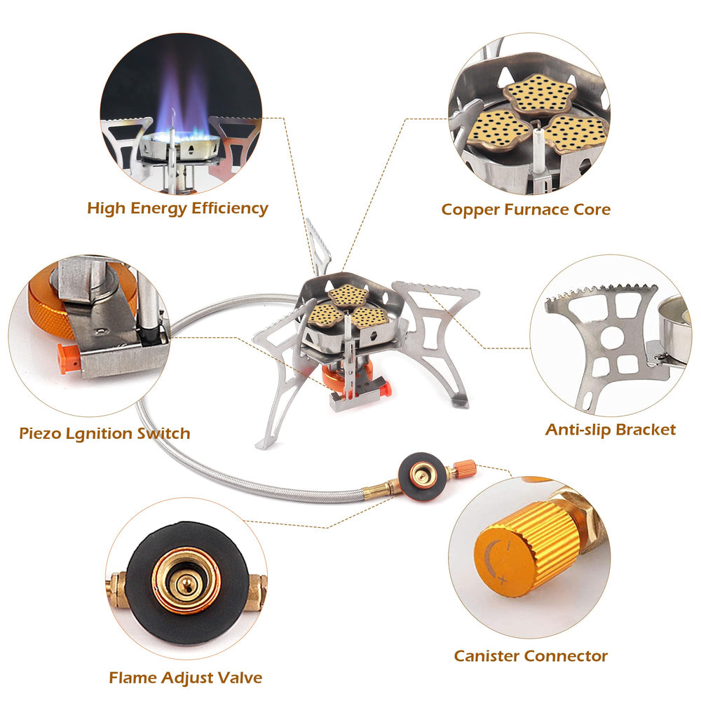 RIDEIWAKE 6800W stove with piezo ignition demonstrating effortless start in outdoor cooking