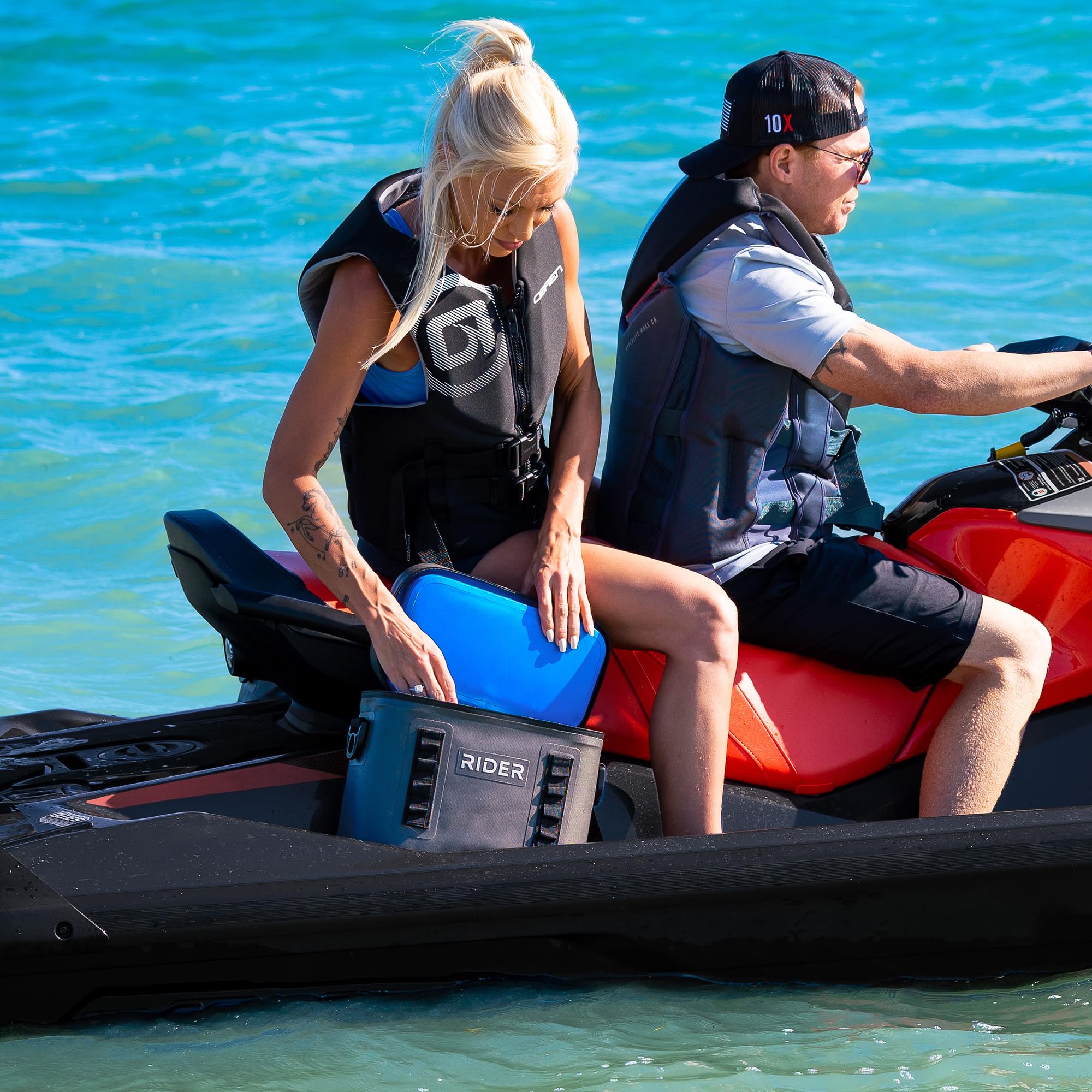 Rider Coolers ice retention for 24+ hours on a ride.