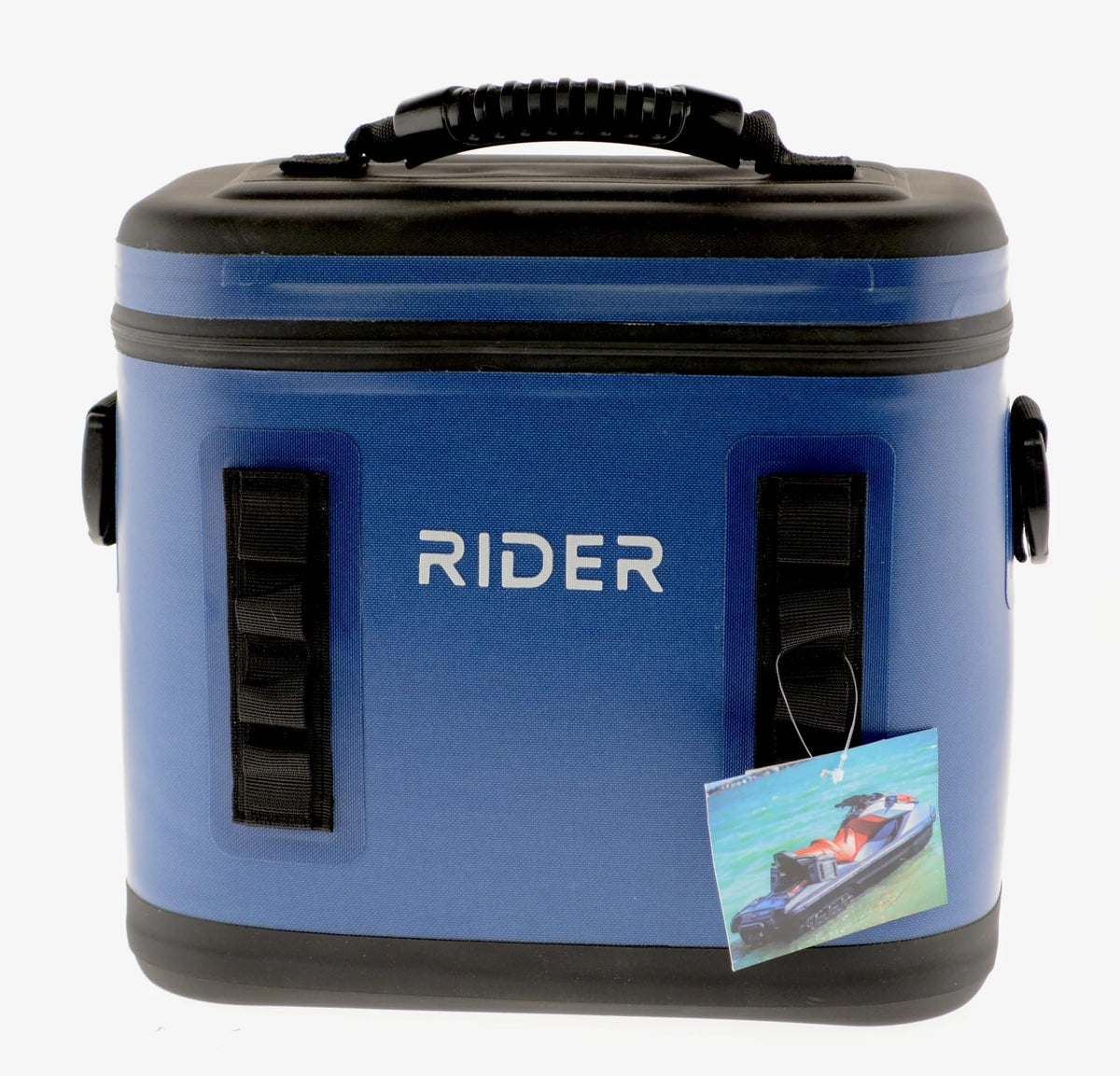 Rider Coolers PWC side-mount access showing reachable drinks while riding
