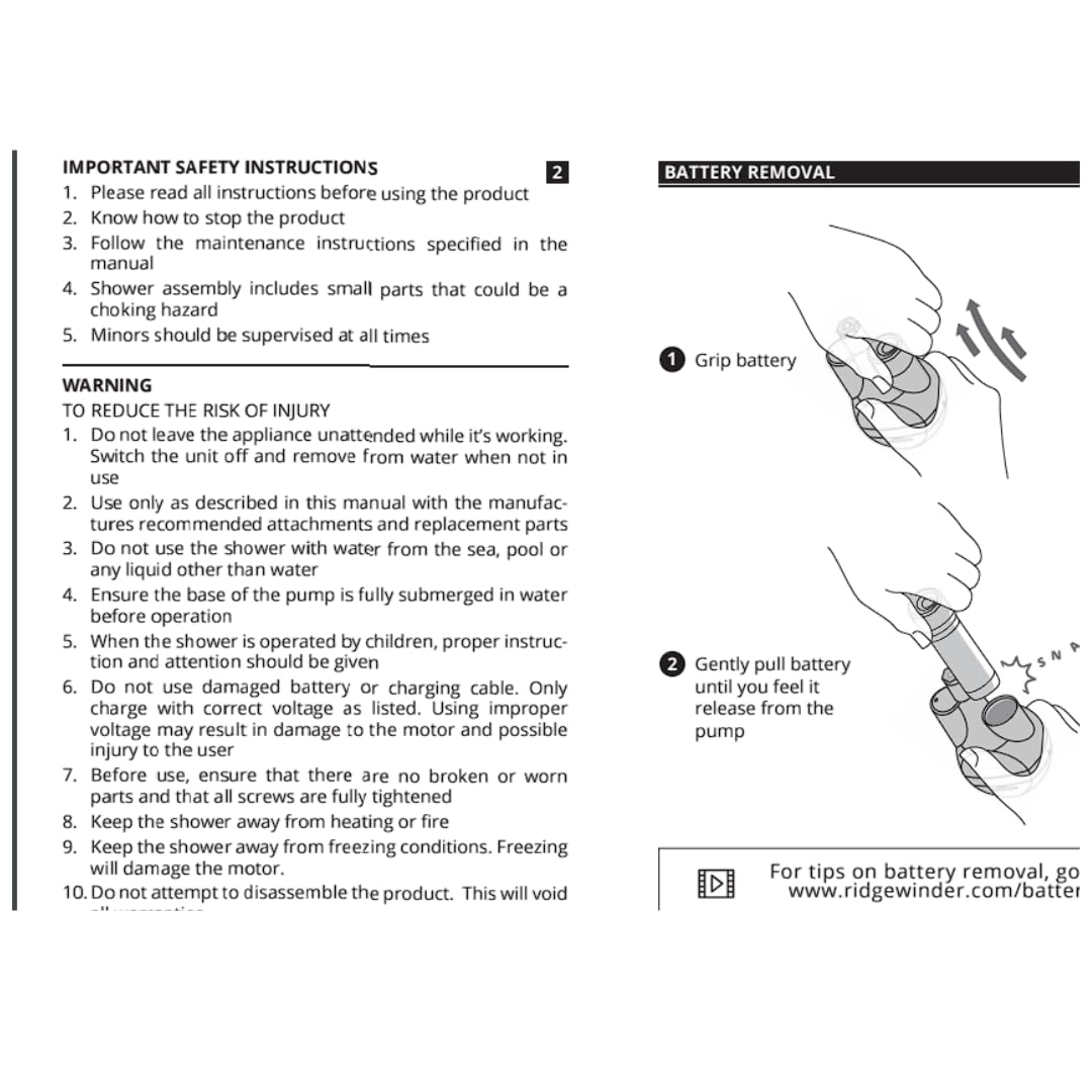 Ridgewinder portable shower beach rinse demonstrates salt and sand removal after a beach day.