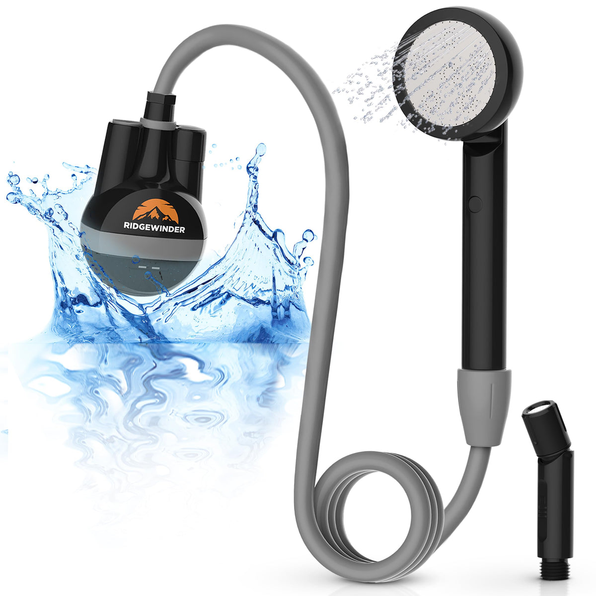Ridgewinder portable shower camping bucket-fill shows easy outdoor rinsing after hikes.