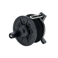 Riffe N.F. reel with low-profile design and durable nylon-fiberglass body.