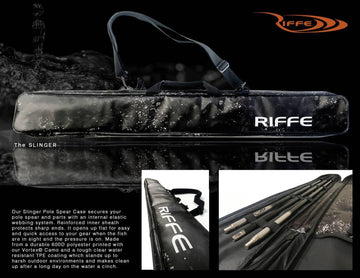 Riffe Slinger bag camo fabric withstands harsh marine environments