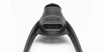 Riffe VELOC rubber foot pocket, back view, lightweight ergonomic design for extended underwater use