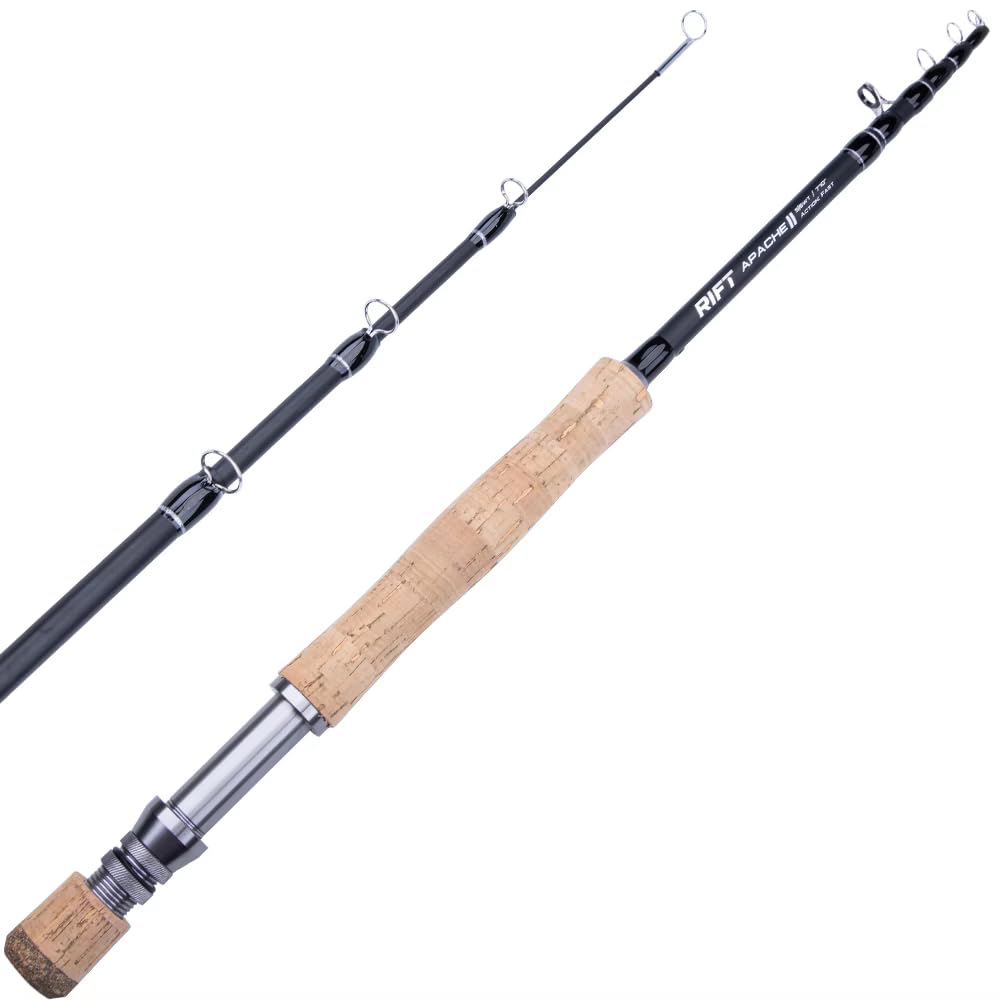 RIFT Apache II 7 ft 10 in carbon fiber fly rod in travel-ready form