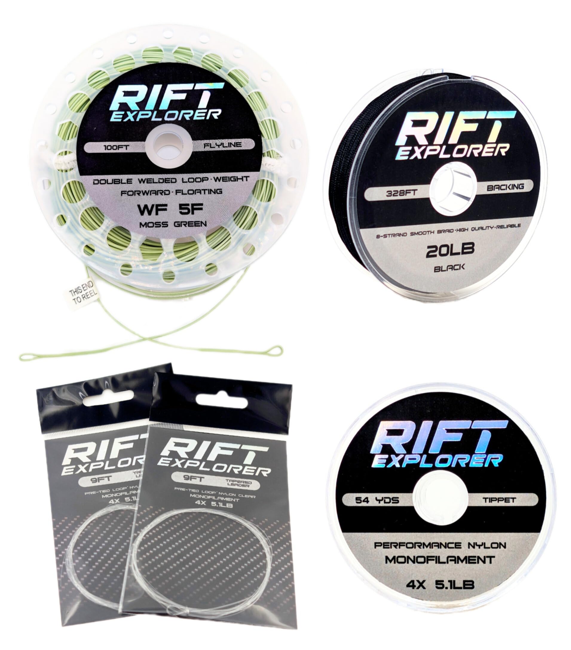 RIFT Explorer WF Fly Line Kit hero image showing the complete kit