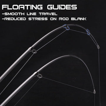 RIFT Venture telescopic rod floating guides provide stable line management on water.