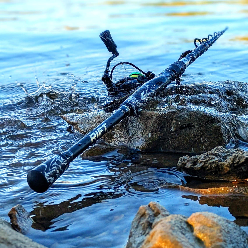 RIFT Venture rod in a travel case highlights portability for adventures.