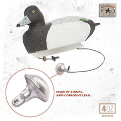 Rig Em Right mushroom weight for deep-water decoy rigs.