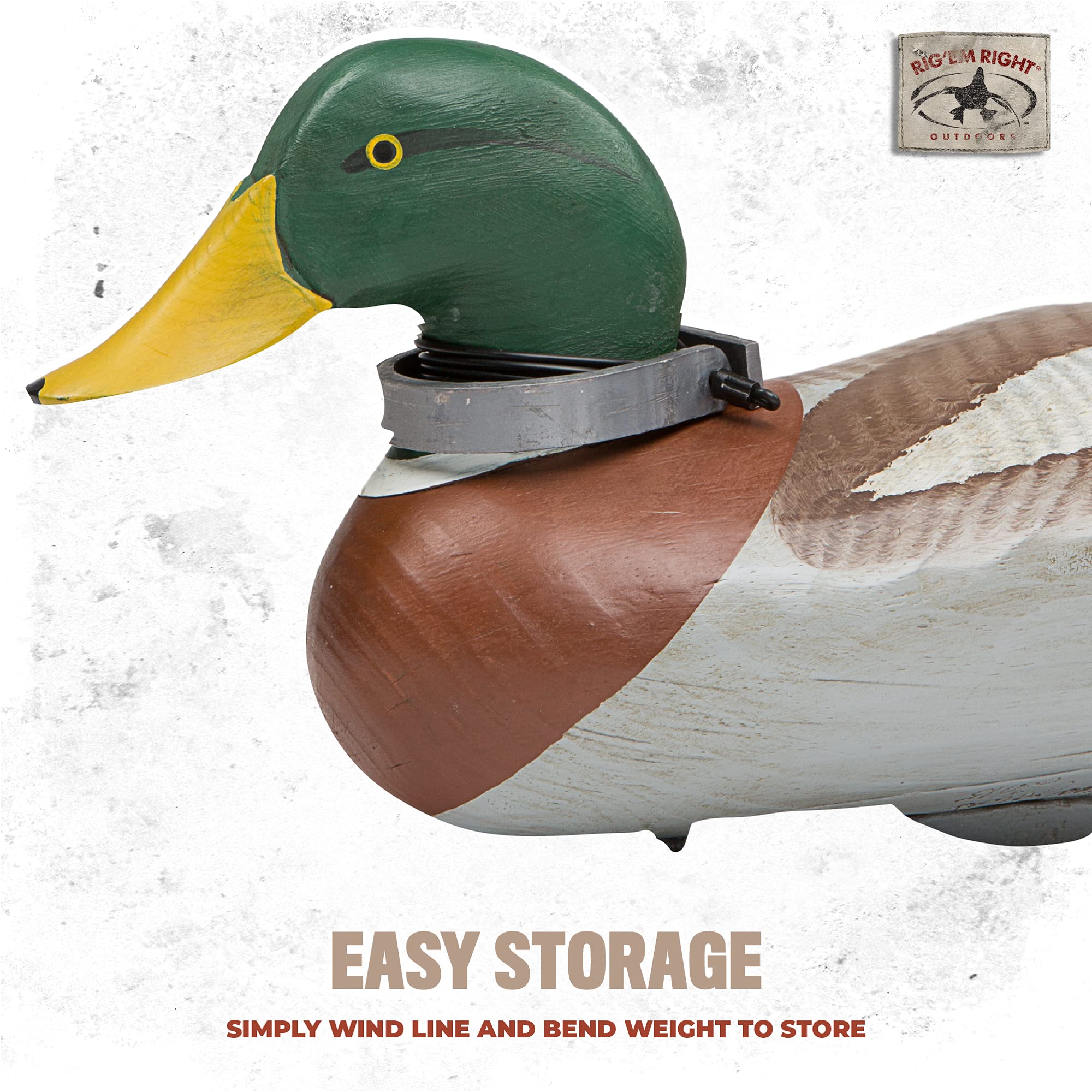 Rig Em Right easy storage strap weight shows quick wrap-around storage around keel