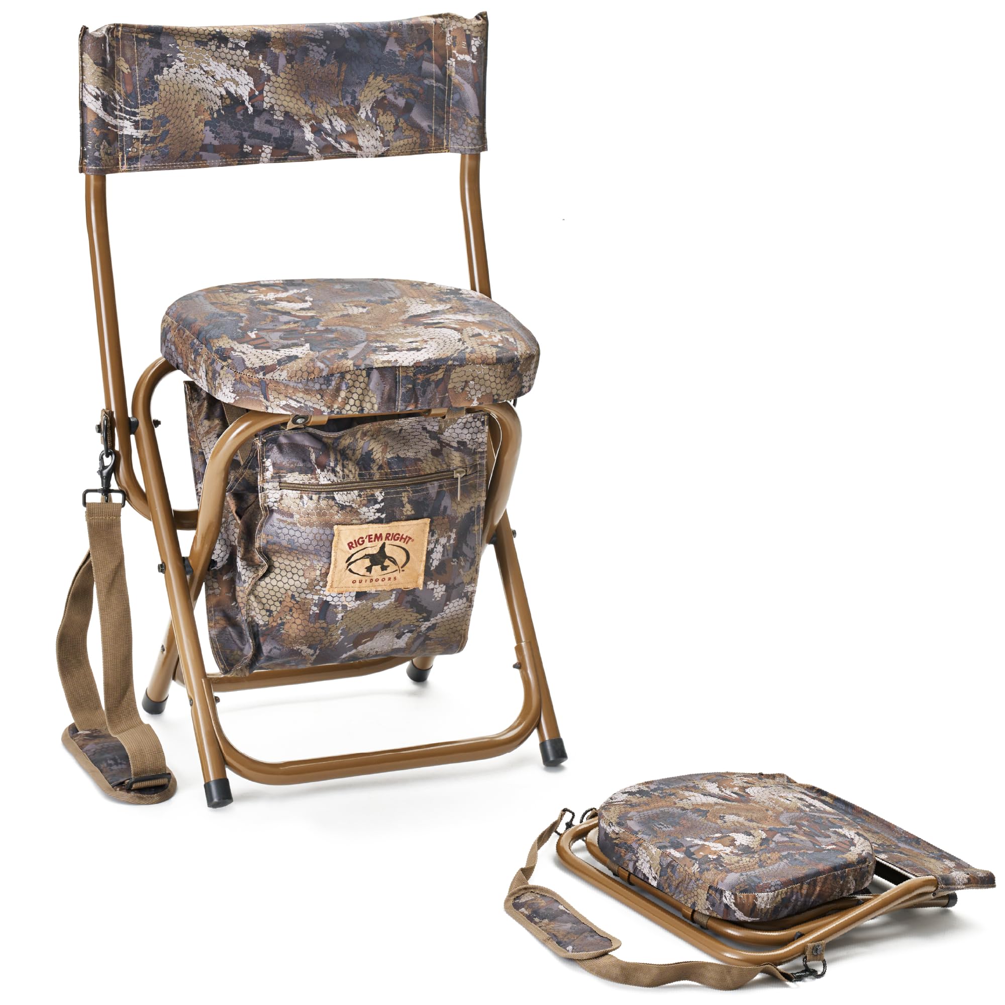Rig Em Right Hyde stool folded compactly for easy carry and fast setup.