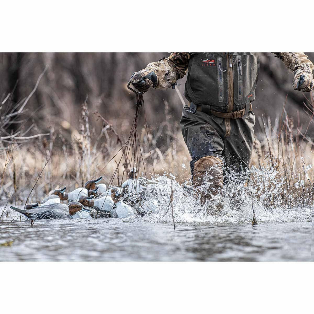 Rig Em Right pintail feeder drake decoy in natural resting pose for water scenes.
