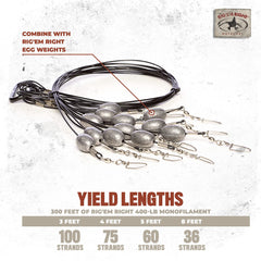Rig Em Right nickel-plated brass crimps secure strong line connections.