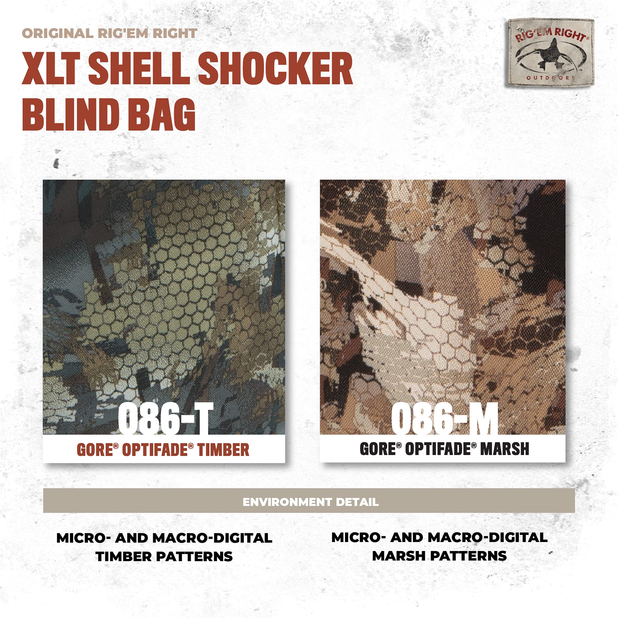 Rig'Em Right padded shoulder strap for comfortable carrying on marsh hunts.