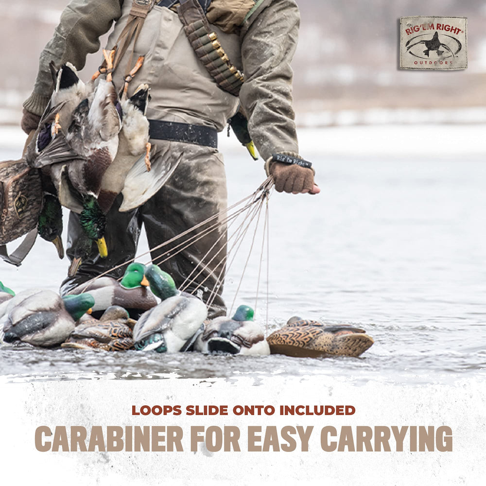 Rig Em Right 54-inch length anchors enabling easy reach for decoy lines.