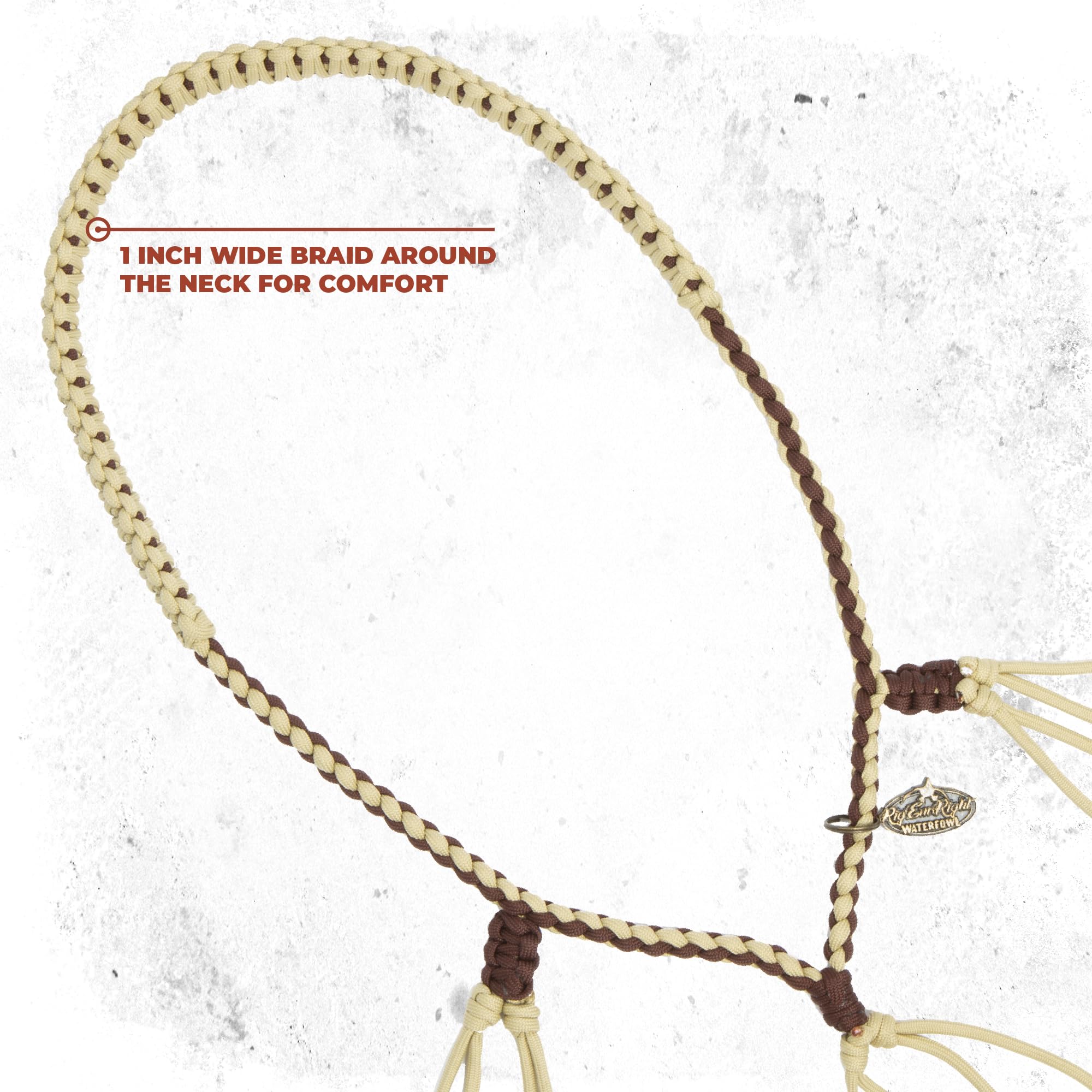Rig'Em Right Sidewinder wide-braid neck design enhances all-day comfort.