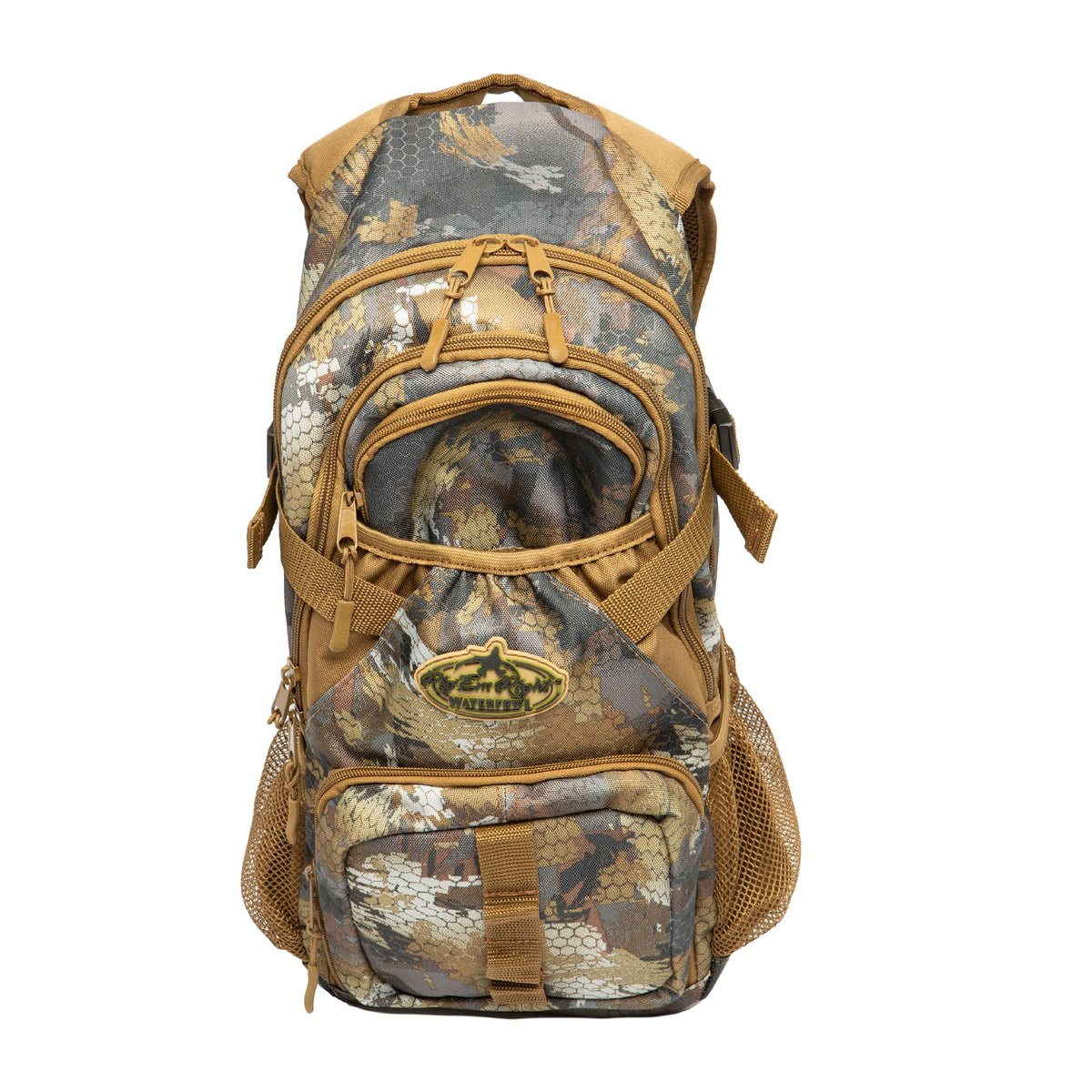 Rig Em Right Stump Jumper backpack shows organized storage for quick field access.
