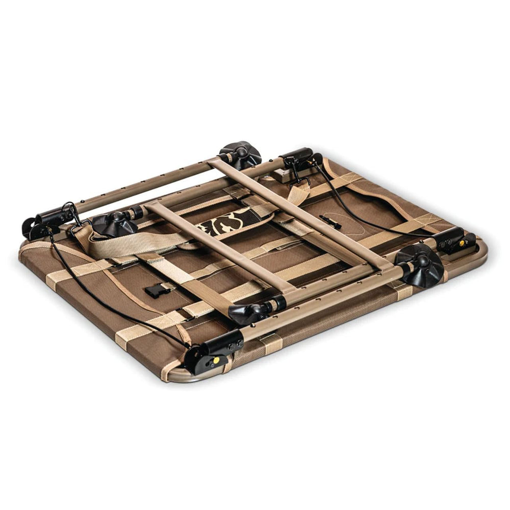 Rig'Em Right SwampBully adjustable legs stabilize on uneven terrain.