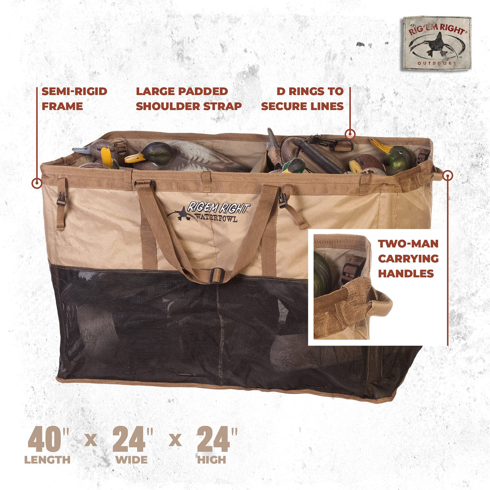Rig Em Right Tanker XL decoy bag folded for compact storage