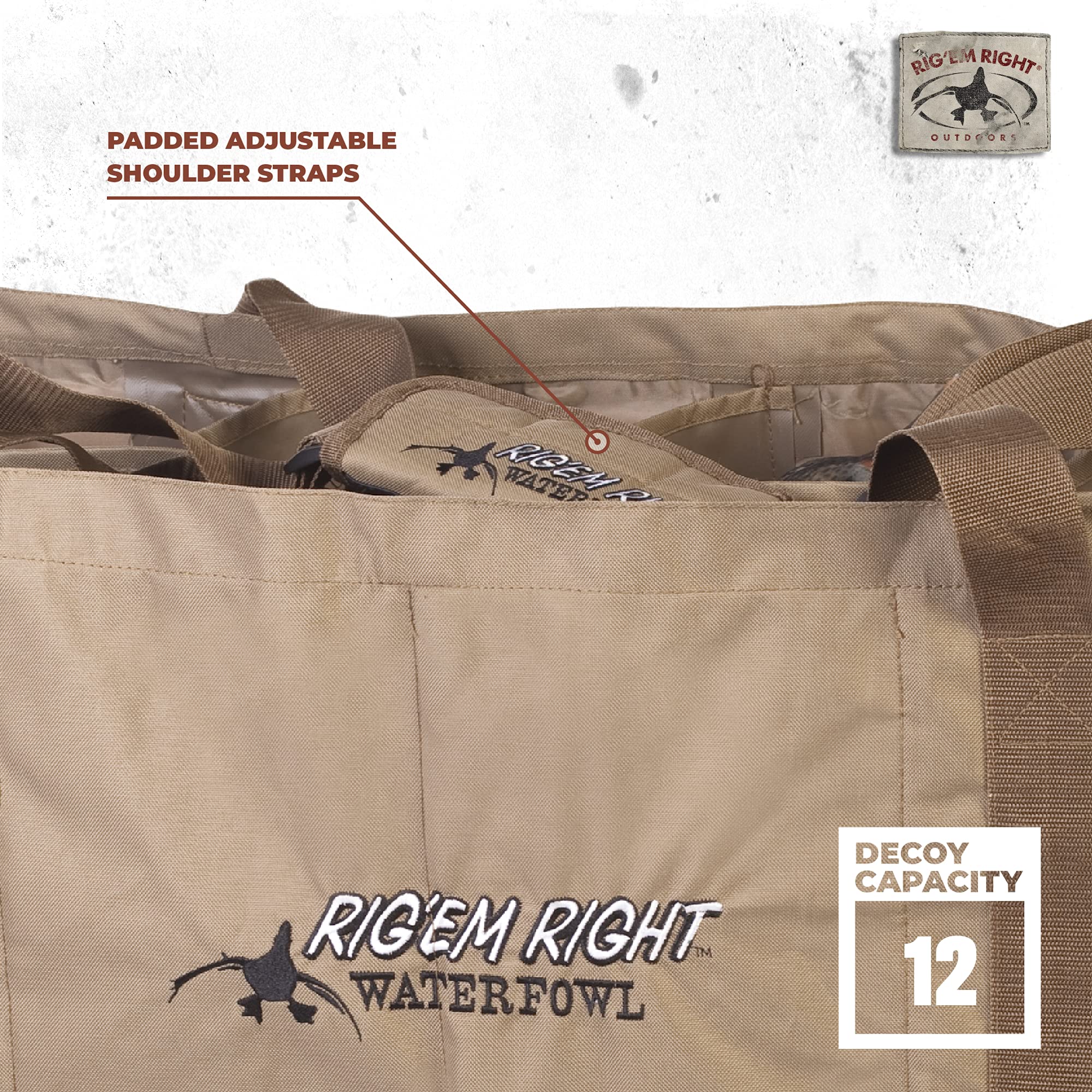 Rig'Em Right bag bottom drains prevent water buildup